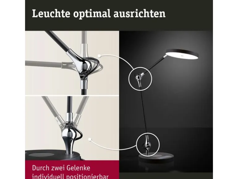 Paulmann Schreibtischleuchte Numis 11W mit Qi-Ladefläche