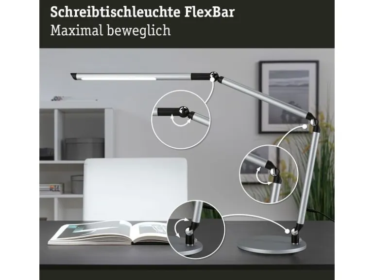 Paulmann Schreibtischleuchte LED 3-Step-Dim Silber