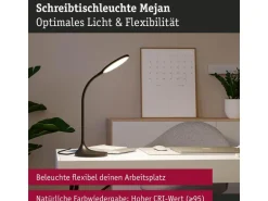 Paulmann Schreibtischleuchte Schwarz, matt