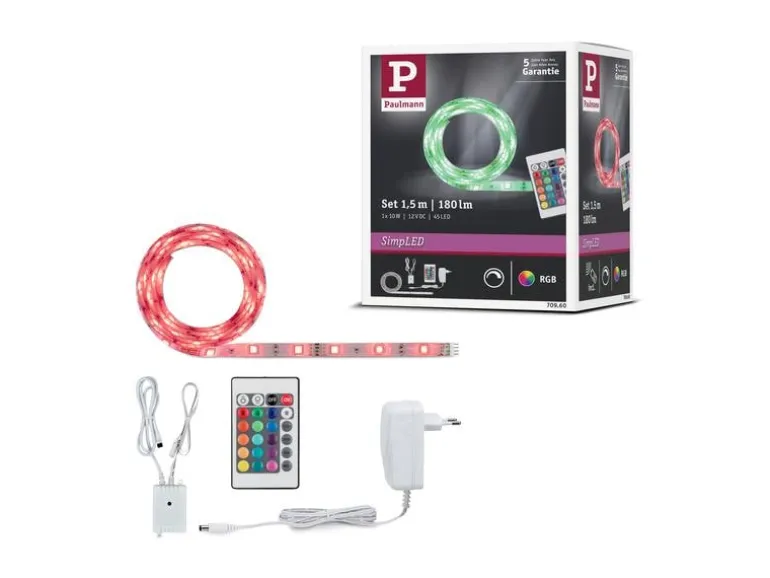 Paulmann SimpLED Strip Komplett-Set 1.5m 12W RGB Beschichtet