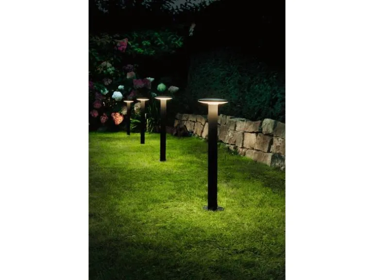 Paulmann Sockelleuchte Plug & Shine Plate, 3000 K, Schwarz