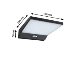 Paulmann Solar LED Aussenwandleuchte Ronas, Dunkelgrau