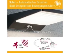 Paulmann Solar LED Aussenwandleuchte Ronas, Dunkelgrau
