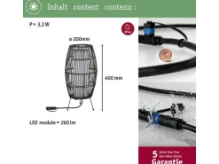 Paulmann Stehleuchte Plug & Shine Basket, RGBW, 3.2W, Schwarz