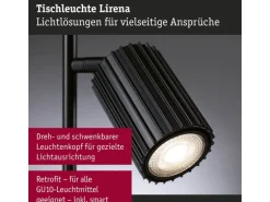 Paulmann Tischleuchte Lirena GU10 max. 7W Schwarz matt Metall