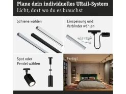 Paulmann URail Pendel Lirena GU10 max. 10W 230 V Schwarz matt