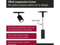 Paulmann URail Pendel Lirena GU10 max. 10W 230 V Schwarz matt
