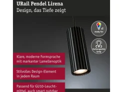 Paulmann URail Pendel Lirena GU10 max. 10W 230 V Schwarz matt