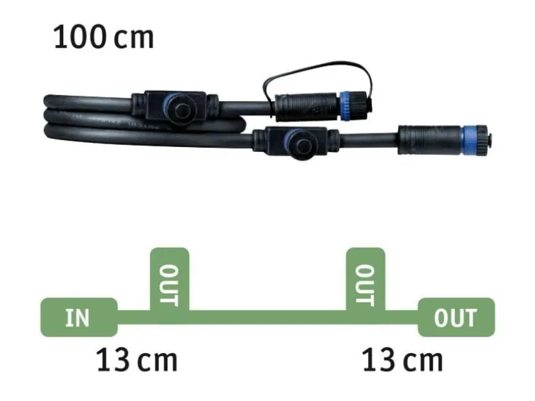Paulmann Verbindungskabel Plug & Shine 1 m mit 3 Anschlussbuchen