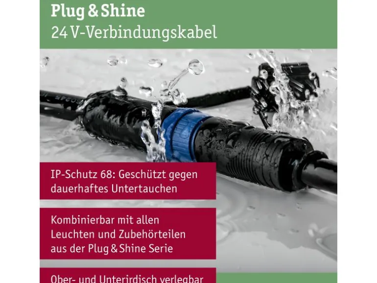 Paulmann Verbindungskabel Plug & Shine 10 m mit 5 Anschlussbuchen
