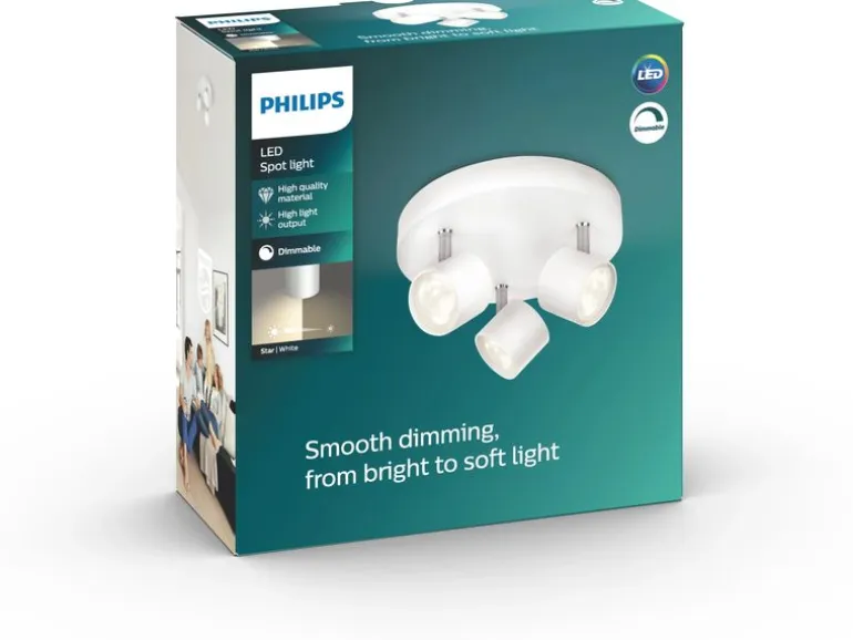 Philips Aufbauspot myLiving Star 56243/31/16 Weiss