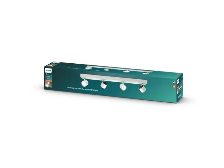 Philips Aufbauspot Star, 4 x 4.5W, 2700K, Weiss