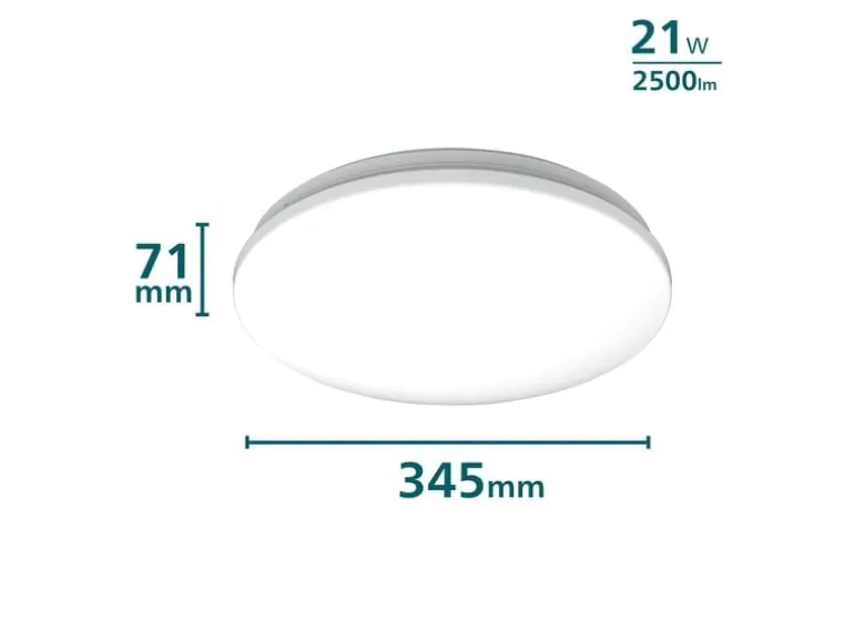 Philips Deckenleuchte Acuna mit Sensor 2700K, 1350 Lumen, Weiss