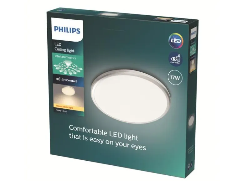 Philips Deckenleuchte Twirly 1700 lm Grau