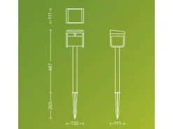 Philips Ezra Sockel Solar UE 3000K schwarz