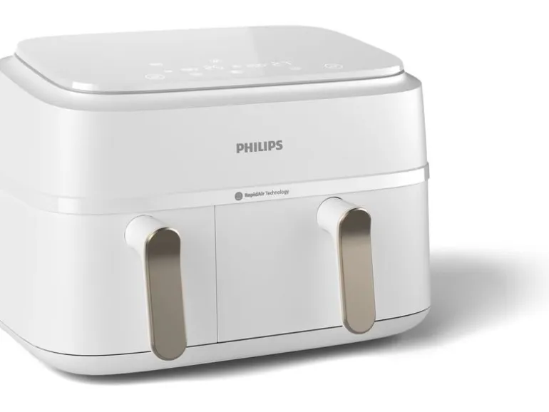 Philips Heissluft-Fritteuse 3000 Series Dual Basket Champagner