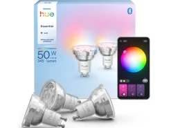 Philips Hue Leuchtmittel Essential, GU10, 4.7 W, White & Colour, 3 Stück