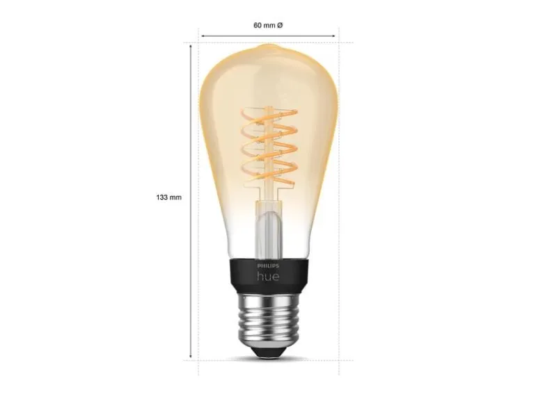 Philips Hue Leuchtmittel White E27 Einzelpack Edison Filament 580 lm