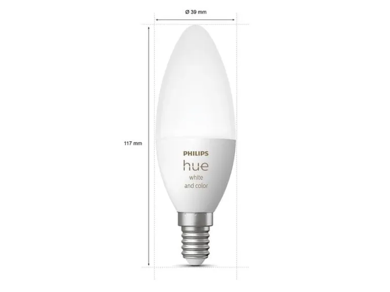 Philips Hue Leuchtmittel White & Col. Amb. E14 Kerze Doppelpack 470 lm