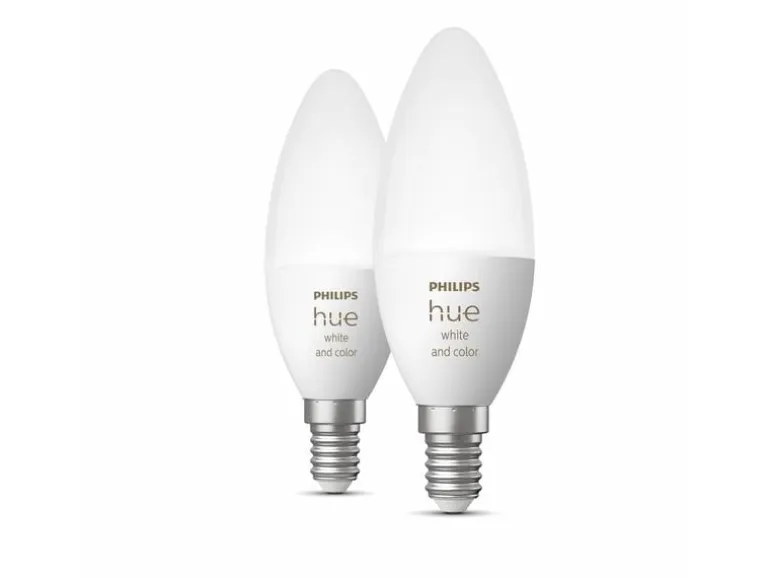 Philips Hue Leuchtmittel White & Col. Amb. E14 Kerze Doppelpack 470 lm