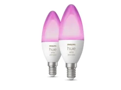 Philips Hue Leuchtmittel White & Col. Amb. E14 Kerze Doppelpack 470 lm