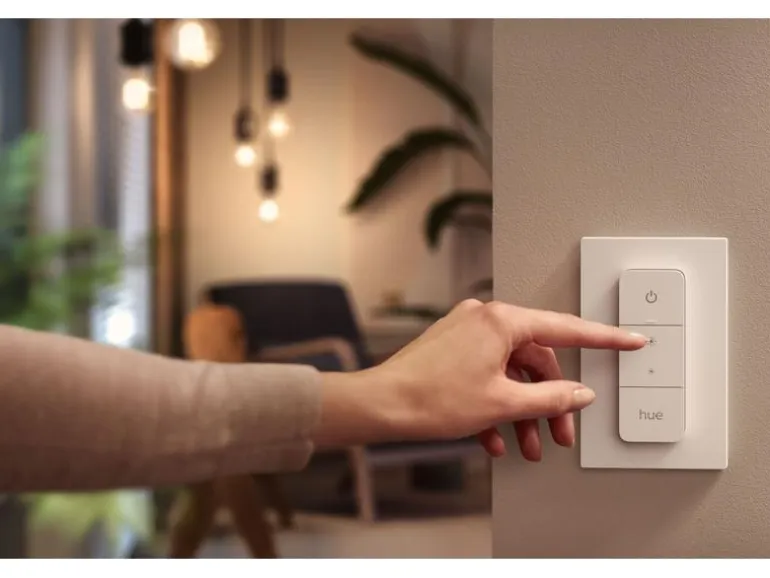 Philips Hue White Ambiance Enrave Deckenleuchte M Weiss + Dimmer