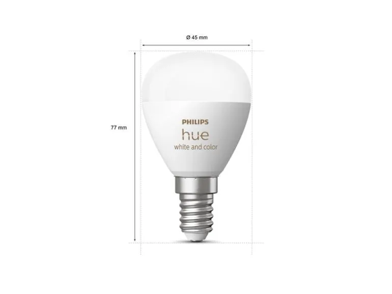 Philips Hue White & Color Ambiance E14 Luster Tropfen 2er Set 2 x 470 lm