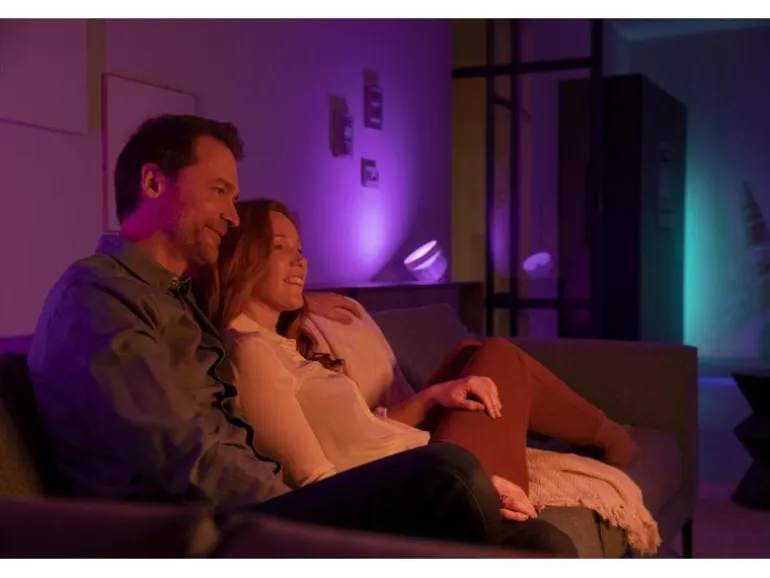 Philips Hue White & Color Ambiance Iris Tischleuchte Weiss