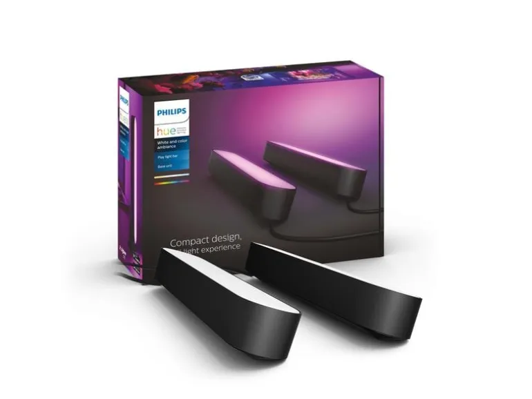 Philips Hue White & Color Ambiance Play 2er-Pack Lightbar Basis Schwarz