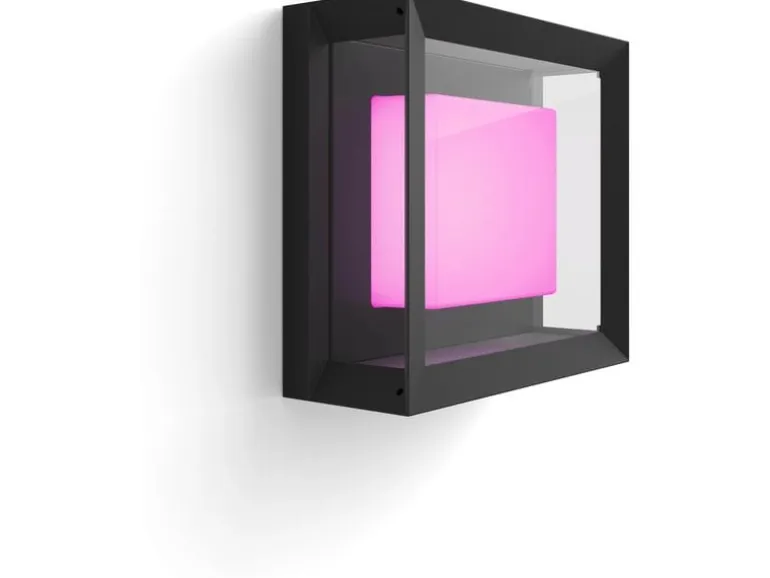 Philips Hue White & Color Ambiance Econic Outdoor Wandl. eckig Schwarz