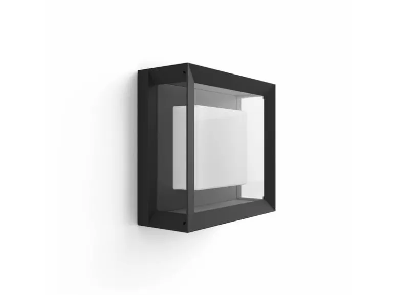 Philips Hue White & Color Ambiance Econic Outdoor Wandl. eckig Schwarz