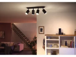Philips Hue White & Color Ambiance Fugato 4er-Spot Schwarz