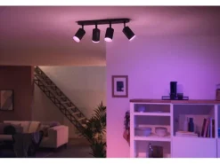 Philips Hue White & Color Ambiance Fugato 4er-Spot Schwarz