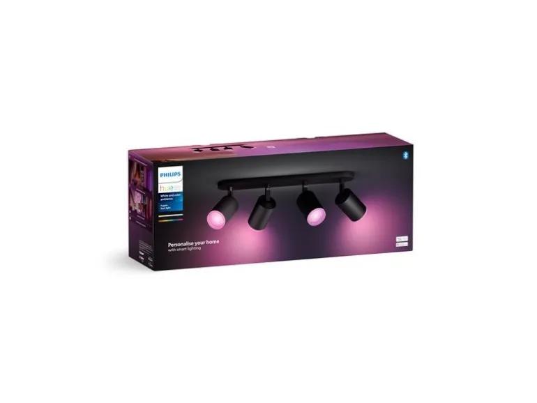 Philips Hue White & Color Ambiance Fugato 4er-Spot Schwarz