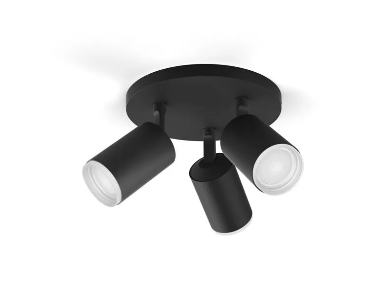Philips Hue White & Color Ambiance Fugato 3er-Spot Schwarz