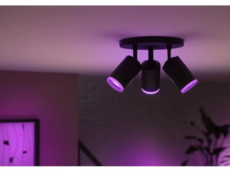 Philips Hue White & Color Ambiance Fugato 3er-Spot Schwarz
