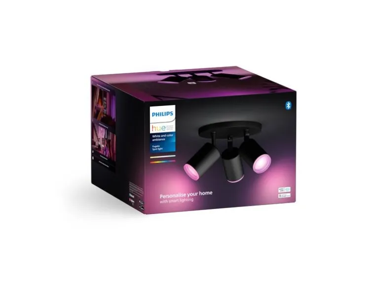 Philips Hue White & Color Ambiance Fugato 3er-Spot Schwarz