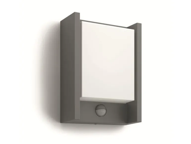 Philips myGarden Wandleuchte Arbour, 600 lm, Anthrazit + Sensor