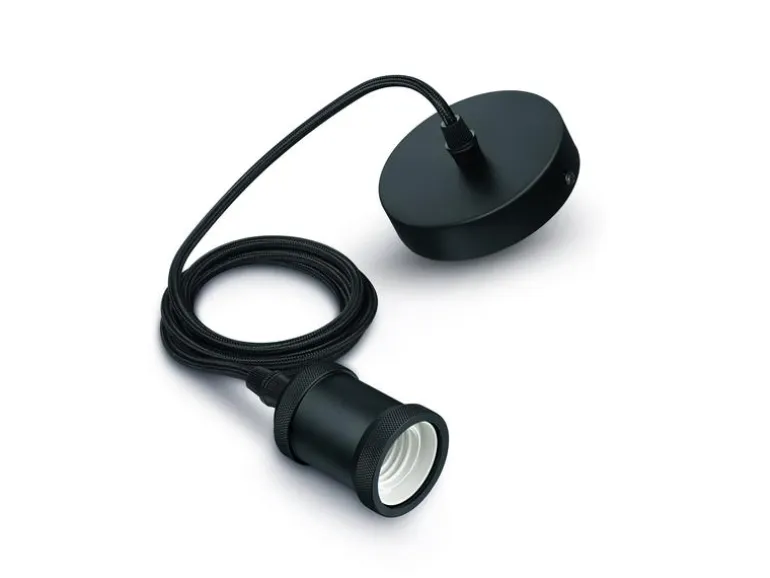 Philips Pendelleuchte Vintage E27, Schwarz