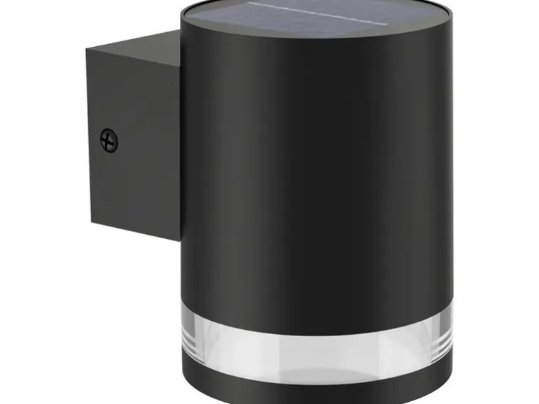 Philips Solar Fyce Wandleuchte, Lichtsensor, 2700K, schwarz