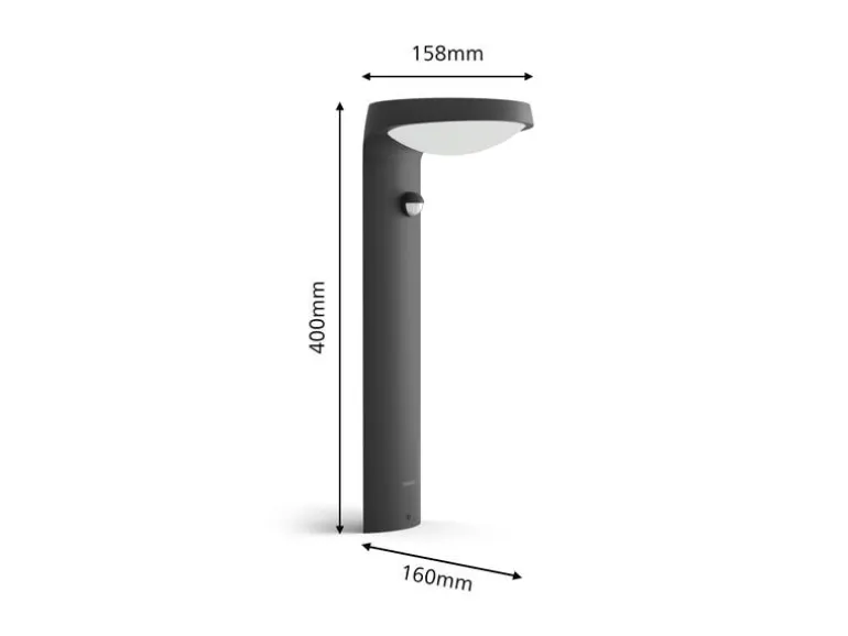 Philips Tyla Sockelleuchte,Solar Ultra-Efficient anthrazit + Sensor