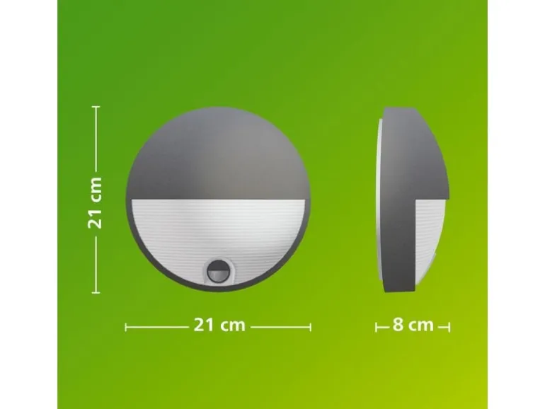 Philips Wandleuchte Capricorn, 4.3W, 2700 K, 800 lm, IP44
