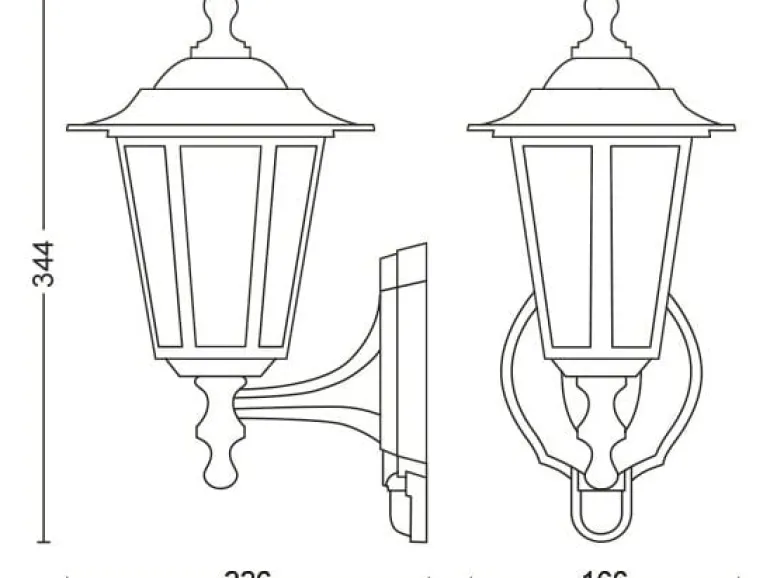 Philips Wandleuchte Peking, E27, 60 W, Schwarz