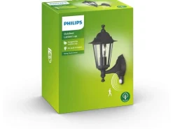 Philips Wandleuchte Peking, E27, 60 W, Schwarz
