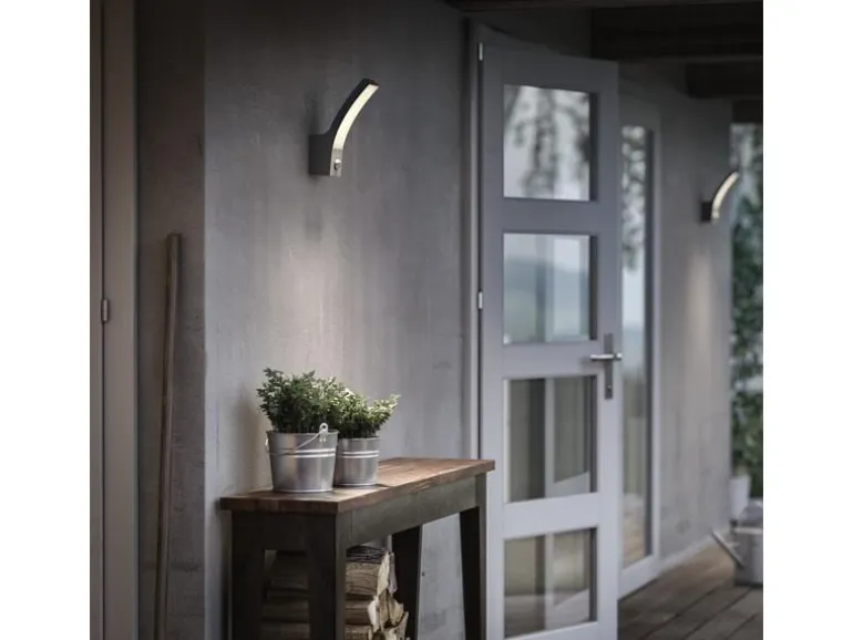 Philips Wandleuchte Splay, 12 W, 1100 lm, 4000 K, Anthrazit, BWM