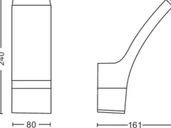 Philips Wandleuchte Splay, 12 W, 1100 lm, 4000 K, Anthrazit
