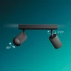 Philips Wyatt Aufbauspoet 4er ohne Leuchtmittel GU10, schwarz