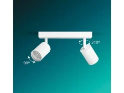 Philips Wyatt Aufbauspot 4x, ohne Leuchtmittel GU10, weiss