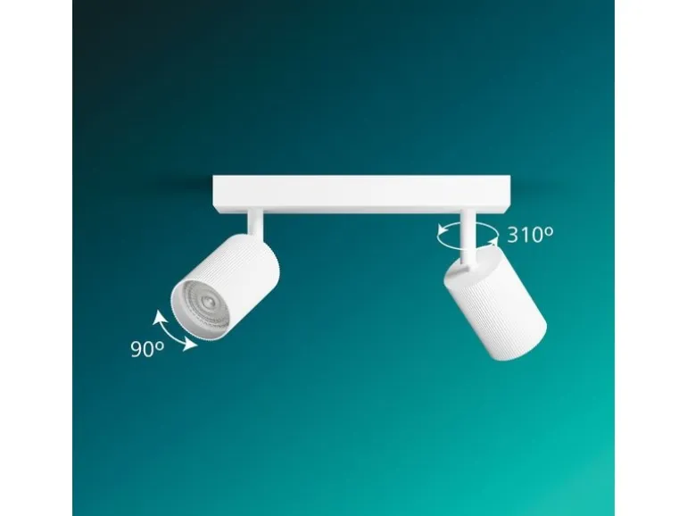 Philips Wyatt Aufbauspot 4x, ohne Leuchtmittel GU10, weiss