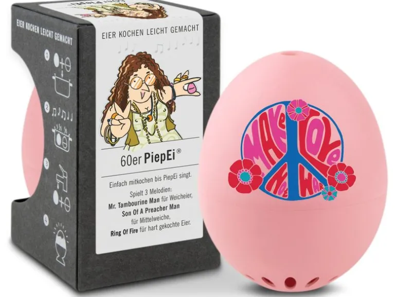 PiepEi Küchentimer Singende Eieruhr 60er, Rosa